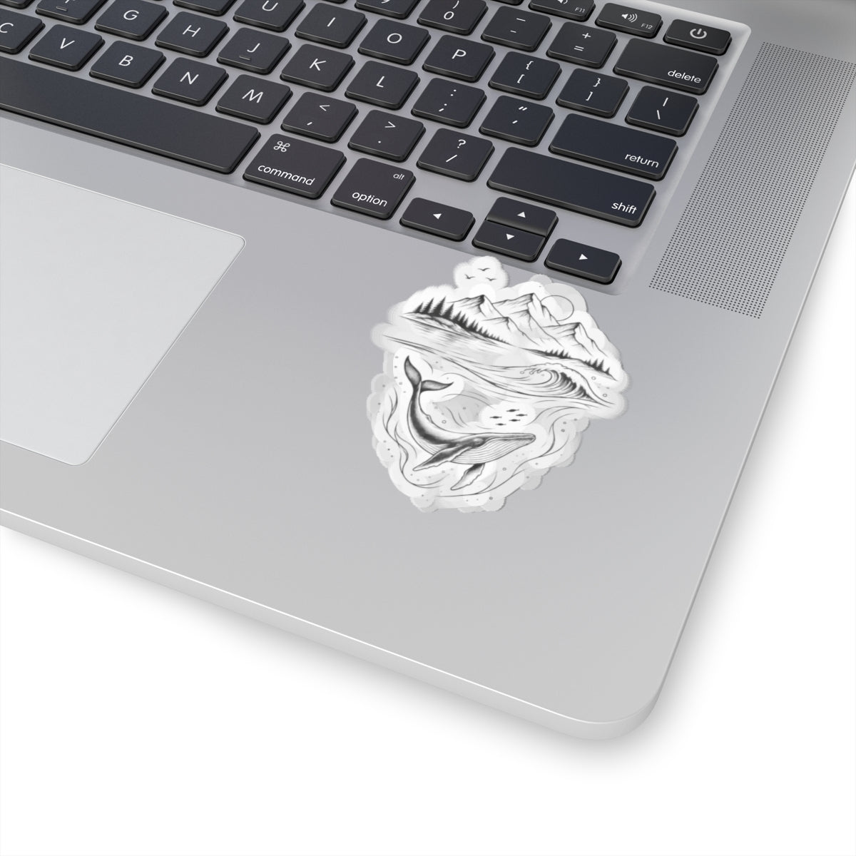 Whale & Mountains Sticker