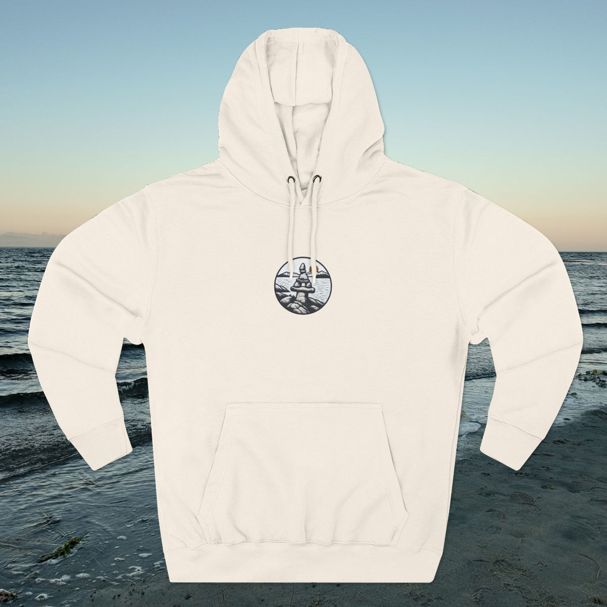 Embroidered Wandering Borders Logo Hoodie