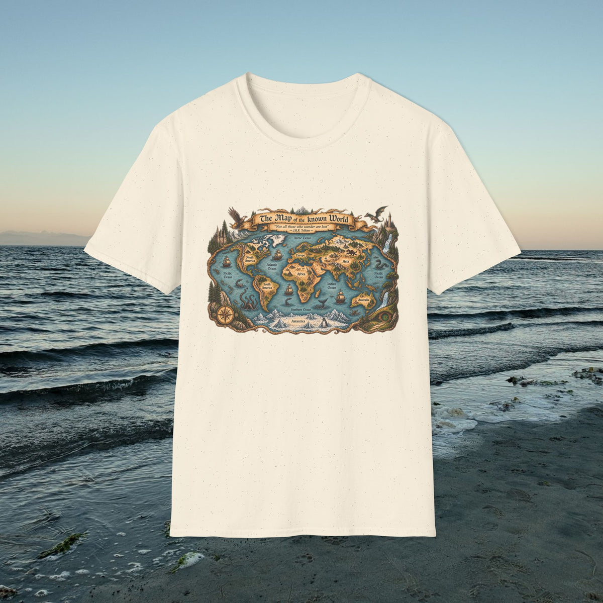 Map of the Known World-Adventure T-Shirt