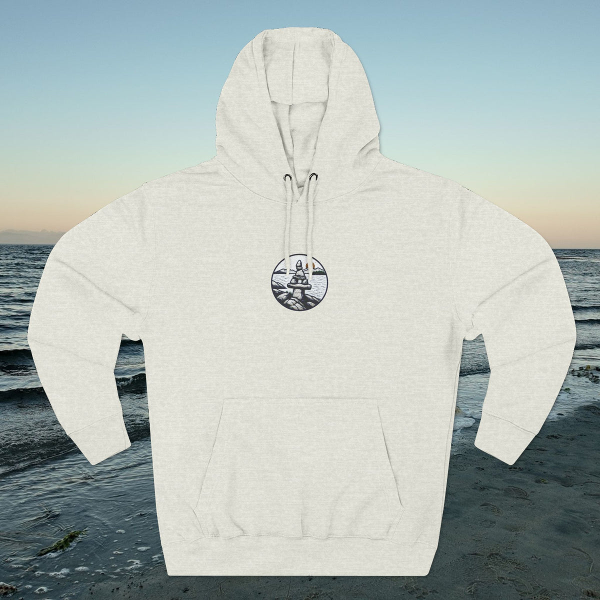 Embroidered Wandering Borders Logo Hoodie