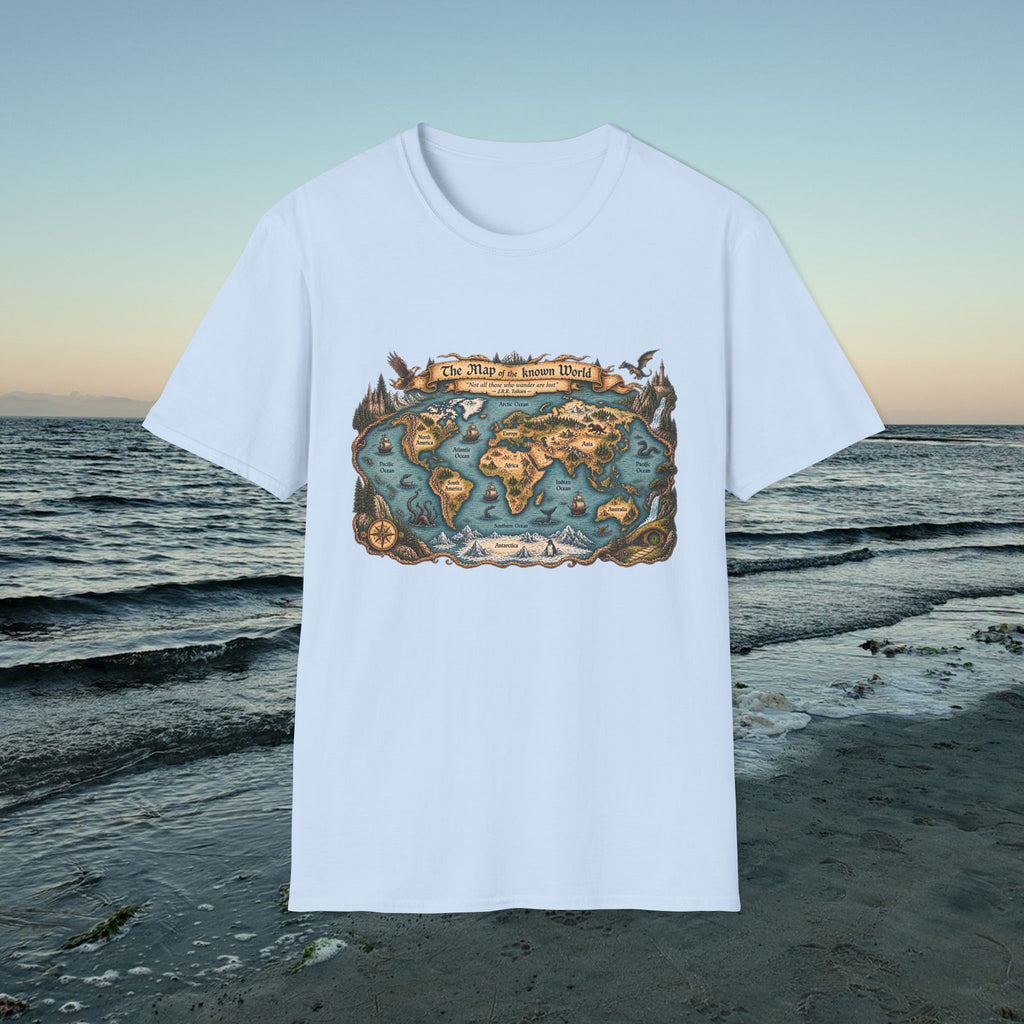 Map of the Known World-Adventure T-Shirt