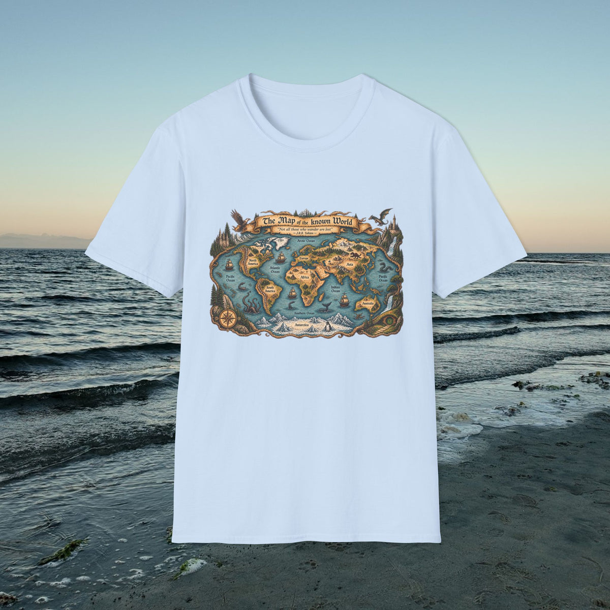 Map of the Known World-Adventure T-Shirt