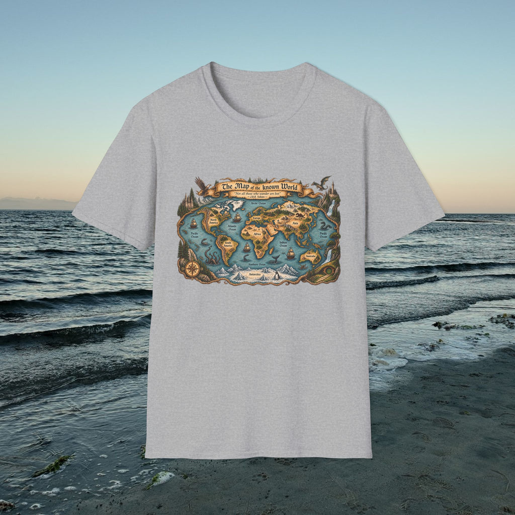 Map of the Known World-Adventure T-Shirt