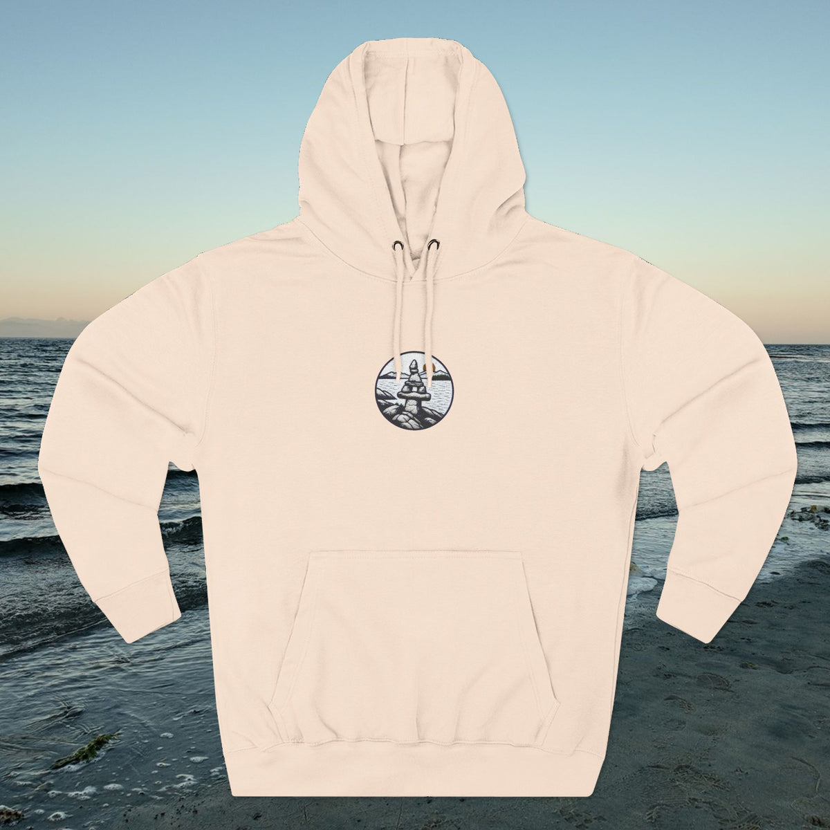 Embroidered Wandering Borders Logo Hoodie