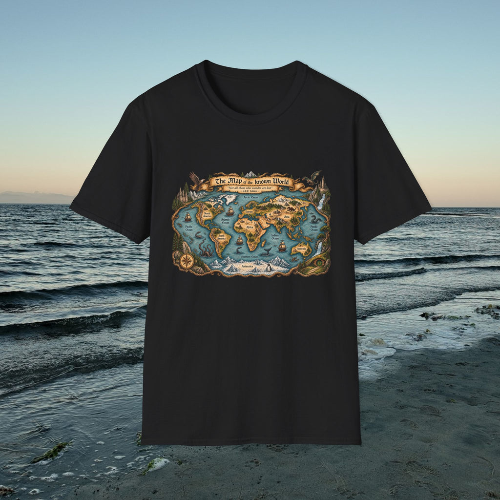 Map of the Known World-Adventure T-Shirt