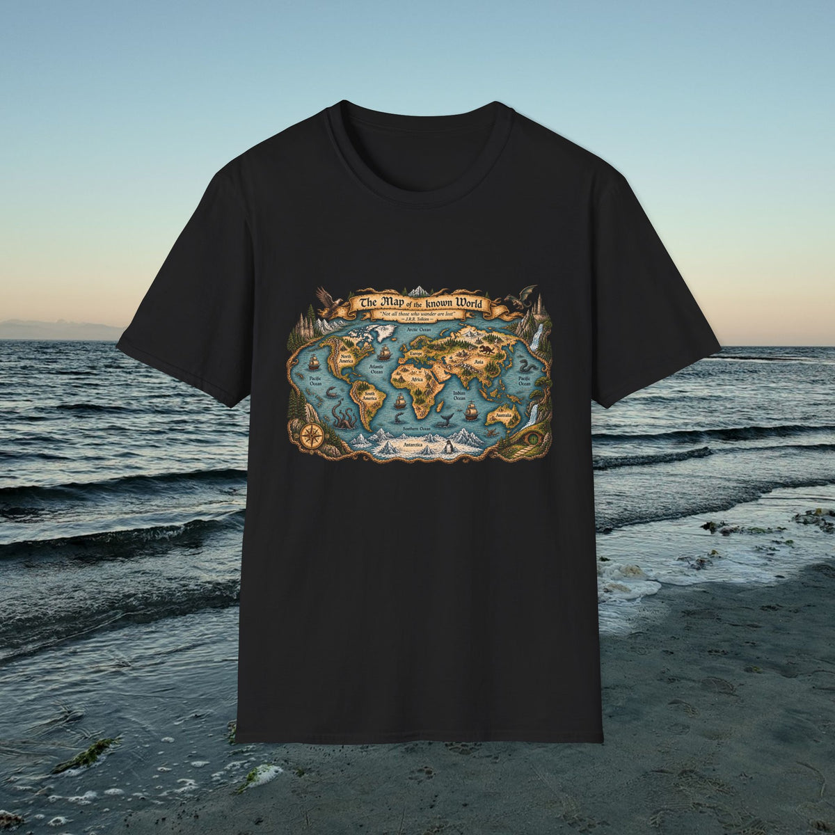 Map of the Known World-Adventure T-Shirt