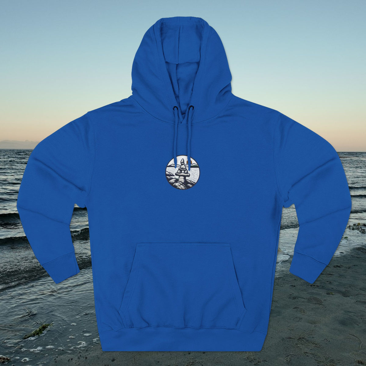 Embroidered Wandering Borders Logo Hoodie