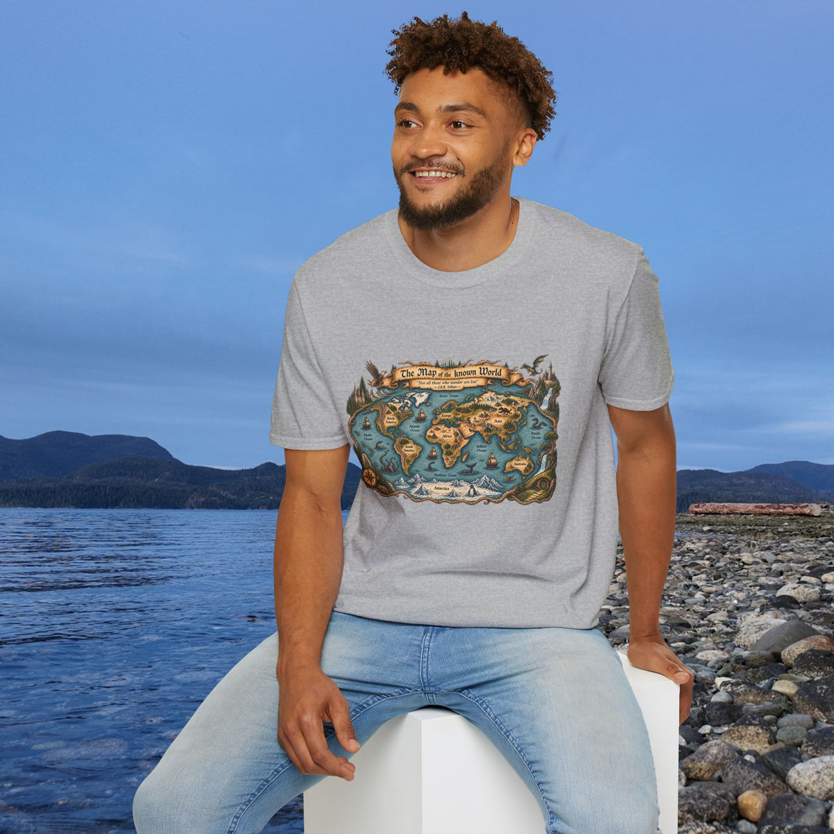 Map of the Known World-Adventure T-Shirt