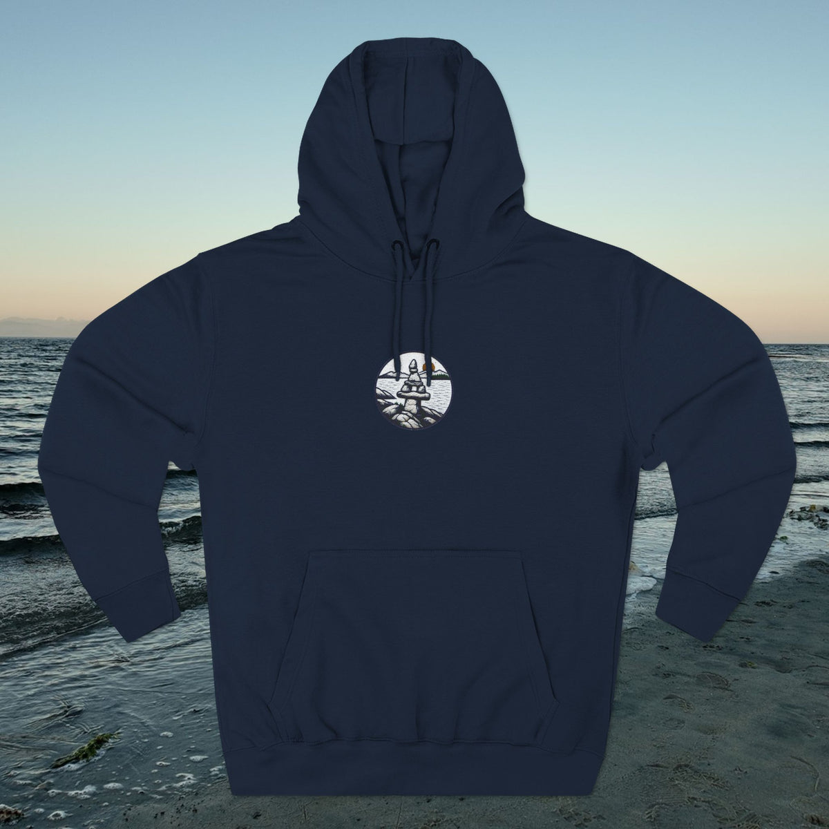 Embroidered Wandering Borders Logo Hoodie