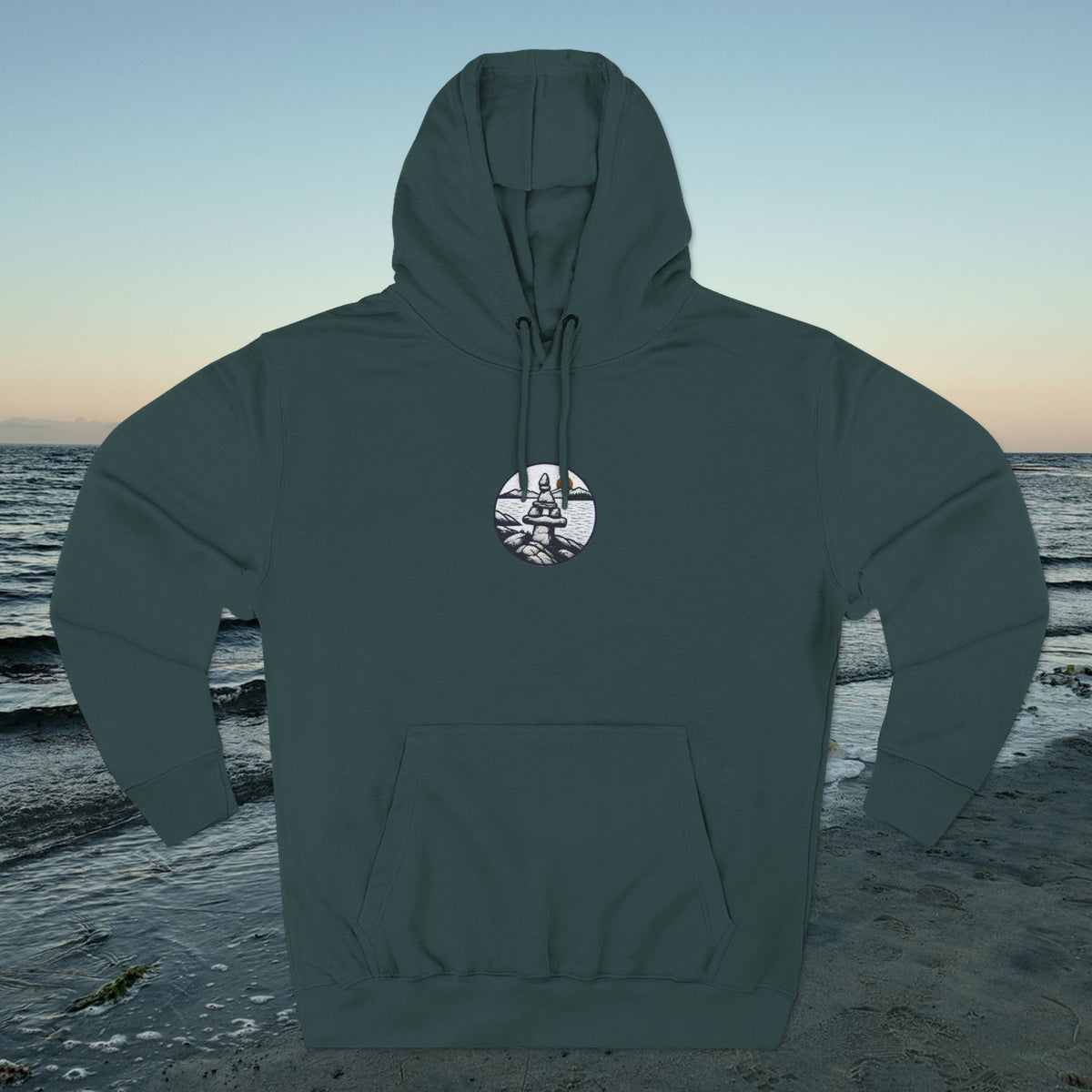 Embroidered Wandering Borders Logo Hoodie