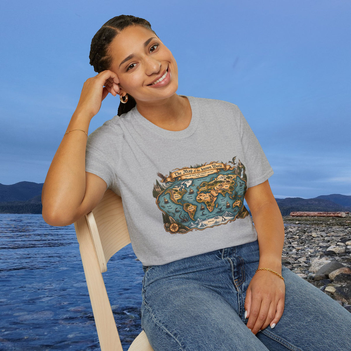 Map of the Known World-Adventure T-Shirt