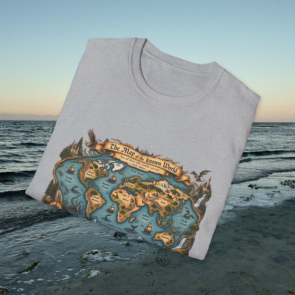 Map of the Known World-Adventure T-Shirt